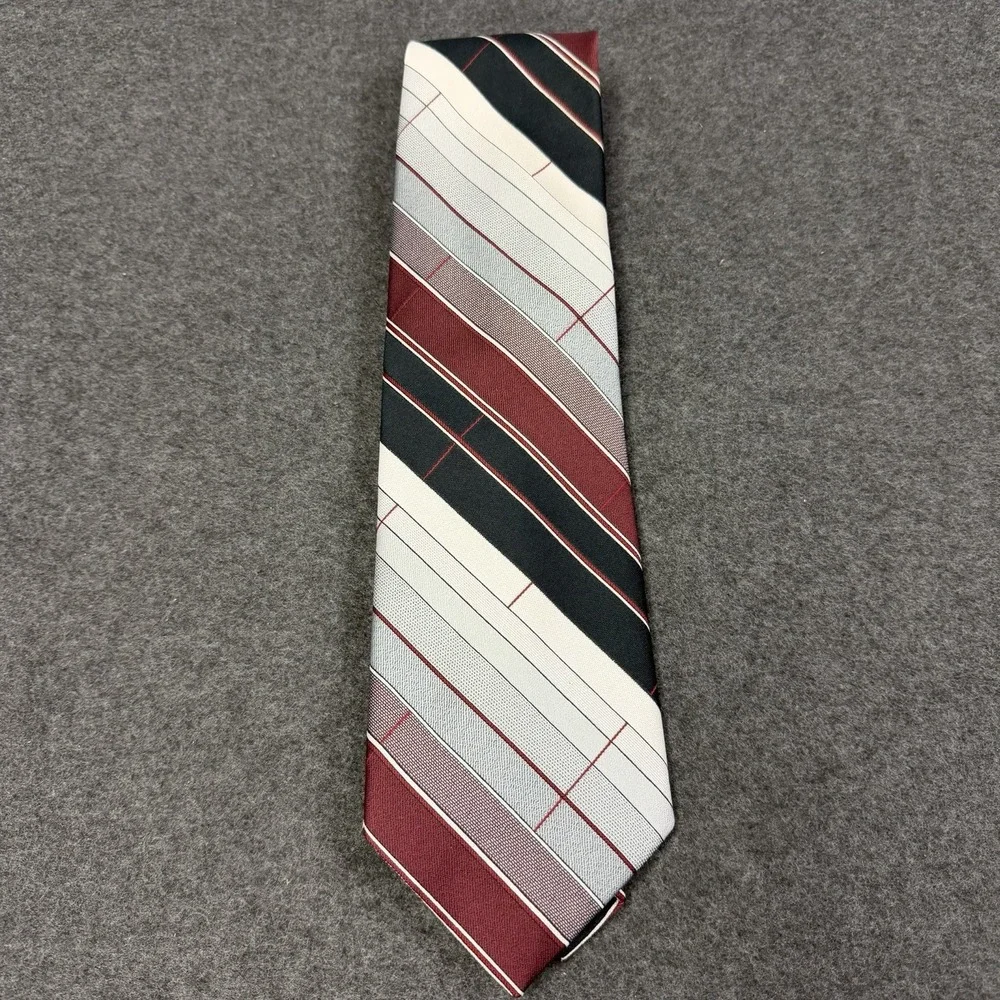 Vintage 70's Damon Country Club Plaid Striped Men's Tie Indins Exclusive